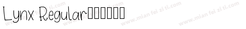 Lynx Regular字体转换